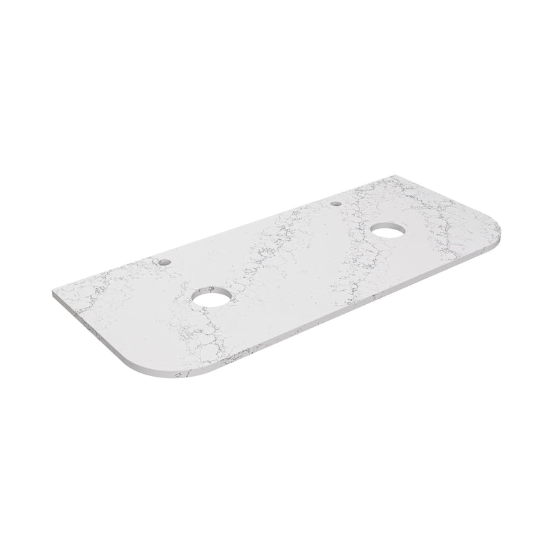Calacatta White (WG486) Zero Silica Engineer Stone Top - CurveLK-QCW125CVD-UTH