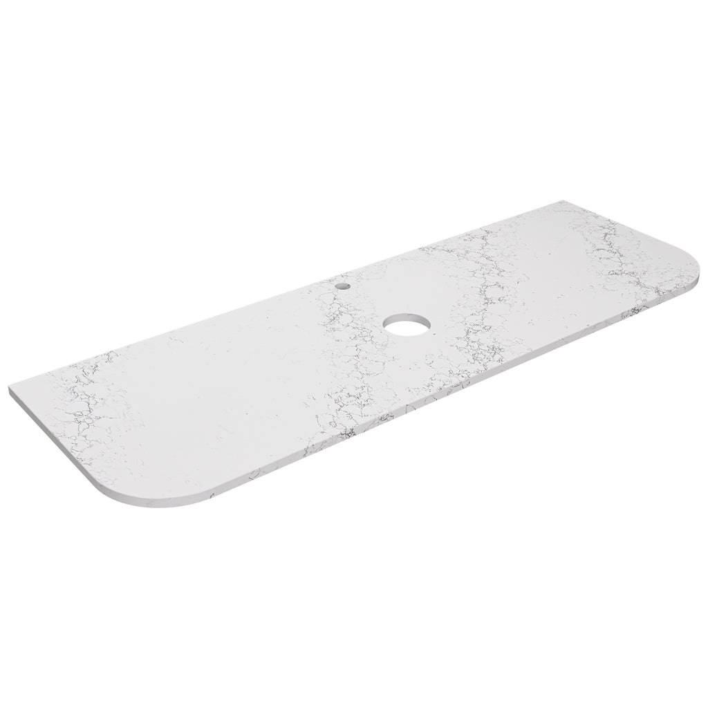 Calacatta White (WG486) Zero Silica Engineer Stone Top - CurveLK-QCW155CV-UTH
