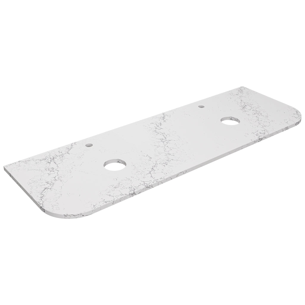 Calacatta White (WG486) Zero Silica Engineer Stone Top - CurveLK-QCW155CVD-UTH