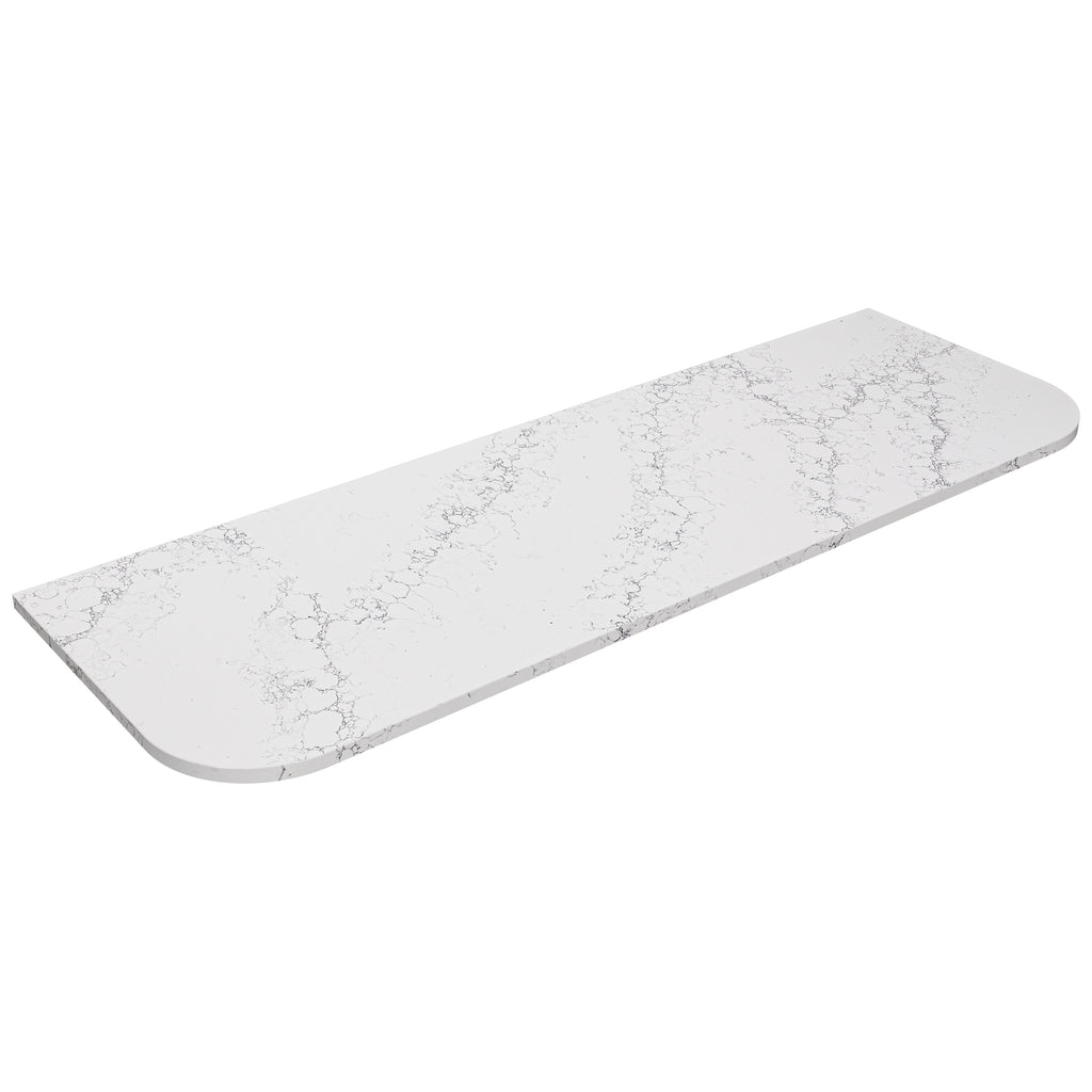 Calacatta White (WG486) Zero Silica Engineer Stone Top - CurveLK-QCW155CV