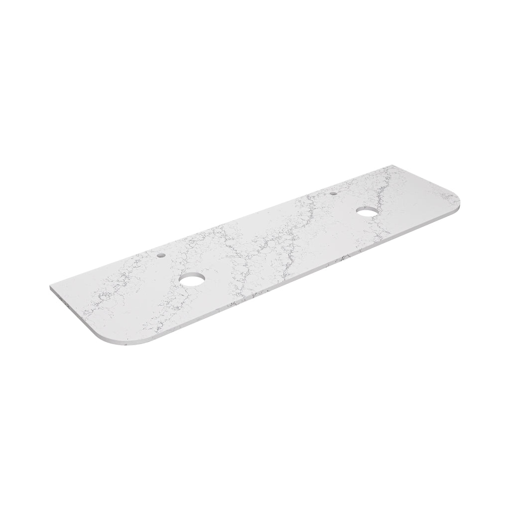 Calacatta White (WG486) Zero Silica Engineer Stone Top - CurveLK-QCW185CVD-UTH