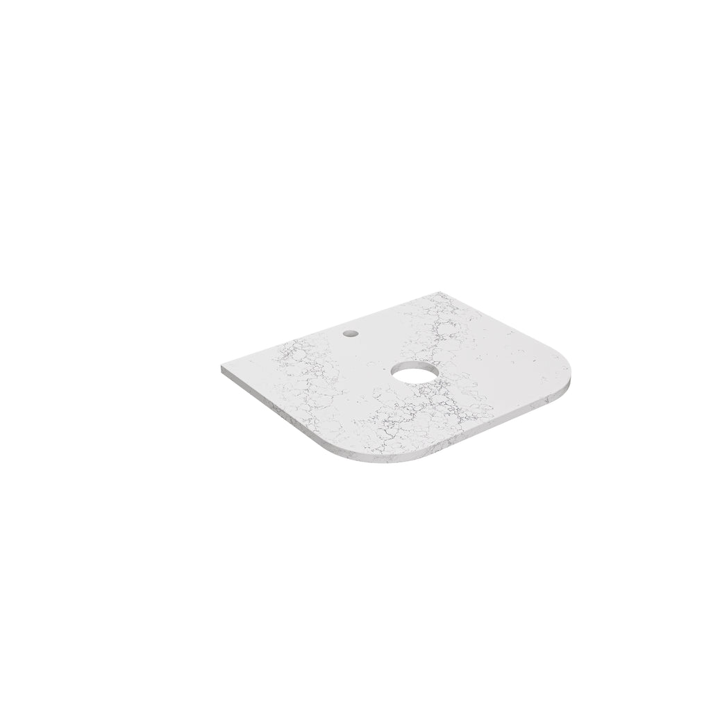 Calacatta White (WG486) Zero Silica Engineer Stone Top - CurveLK-QCW65CV-UTH