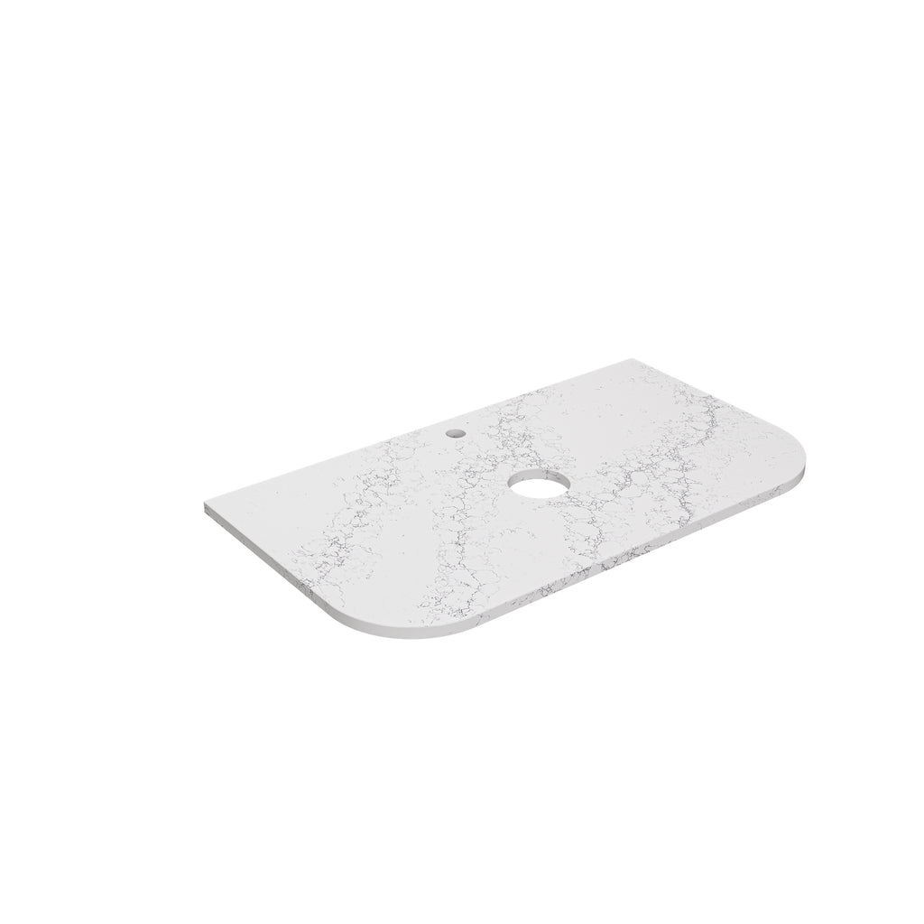 Calacatta White (WG486) Zero Silica Engineer Stone Top - CurveLK-QCW95CV-UTH