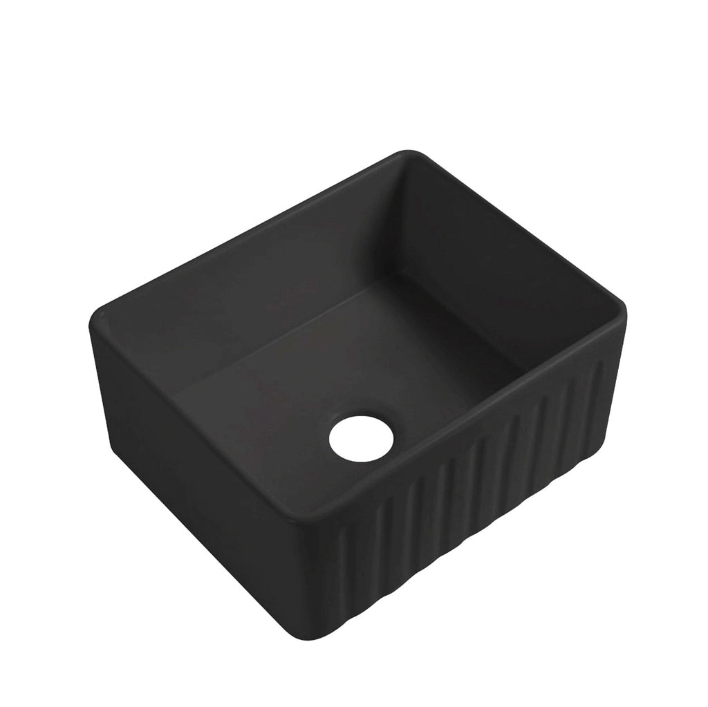 Rocca Fine Fireclay Farm House Buttler Sink 610mm LK-S-RFFC610LK-S-RFFC610-MB