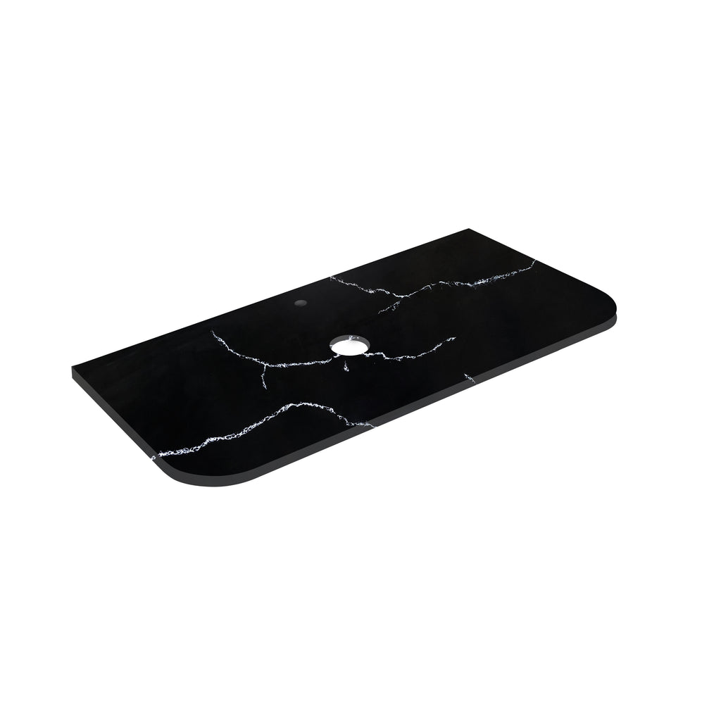 Calacatta Night Solid Surface Stone Top - CurveLK-SCN125CV-UTH