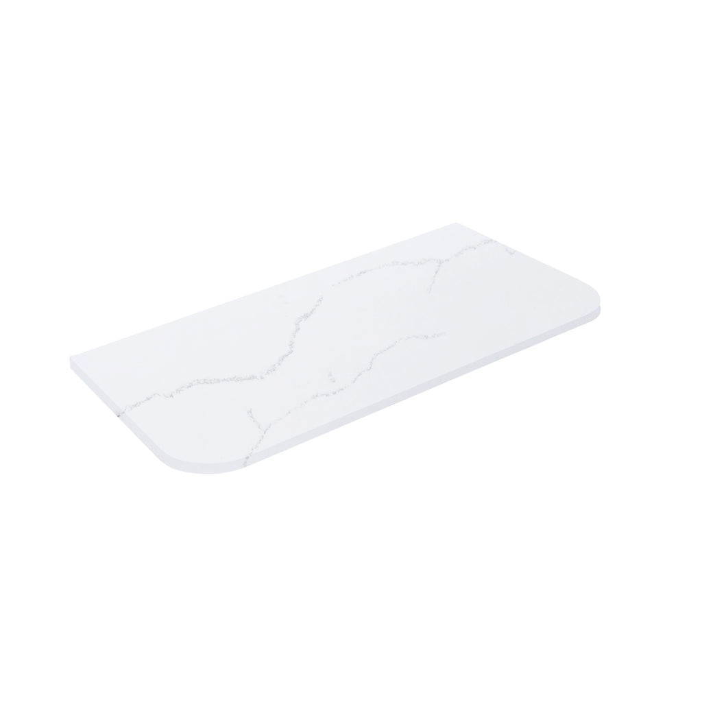 Calacatta Artic White Solid Surface Stone Top - Curve LK-SCALK-SCA125CV