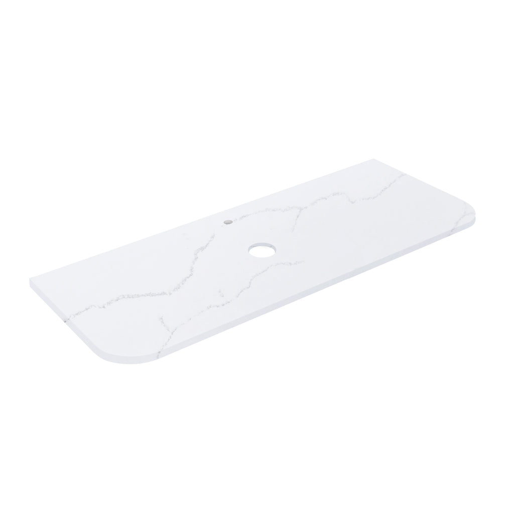 Calacatta Artic White Solid Surface Stone Top - Curve LK-SCALK-SCA155CV-UTH