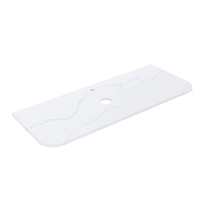 Calacatta Artic White Solid Surface Stone Top - Curve LK-SCALK-SCA155CV-UTH