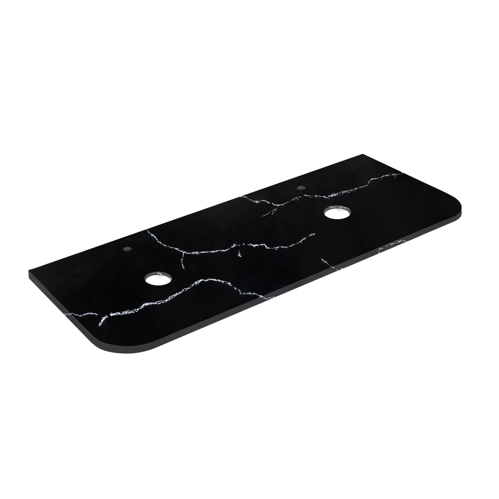 Calacatta Night Solid Surface Stone Top - CurveLK-SCN155CVD-UTH