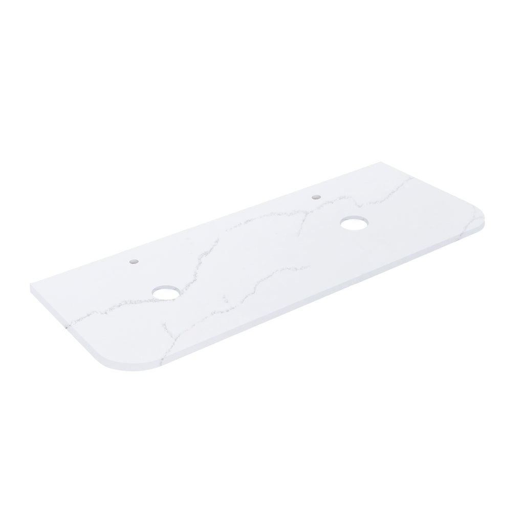 Calacatta Artic White Solid Surface Stone Top - Curve LK-SCALK-SCA155CVD-UTH