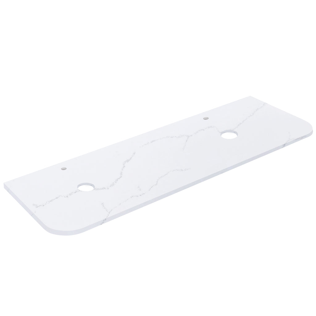 Calacatta Artic White Solid Surface Stone Top - Curve LK-SCALK-SCA185CVD-UTH