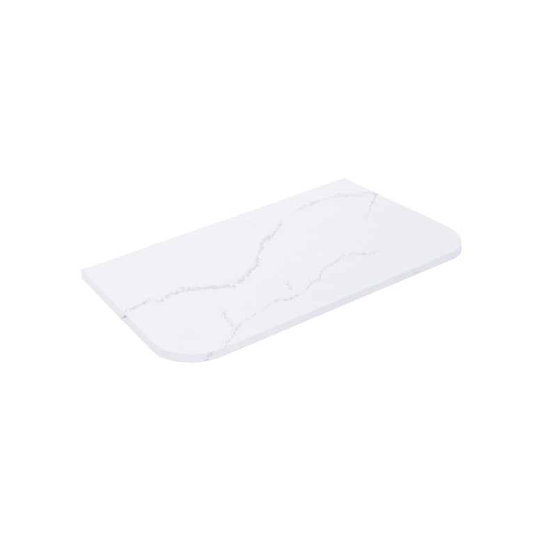 Calacatta Artic White Solid Surface Stone Top - Curve LK-SCALK-SCA95CV