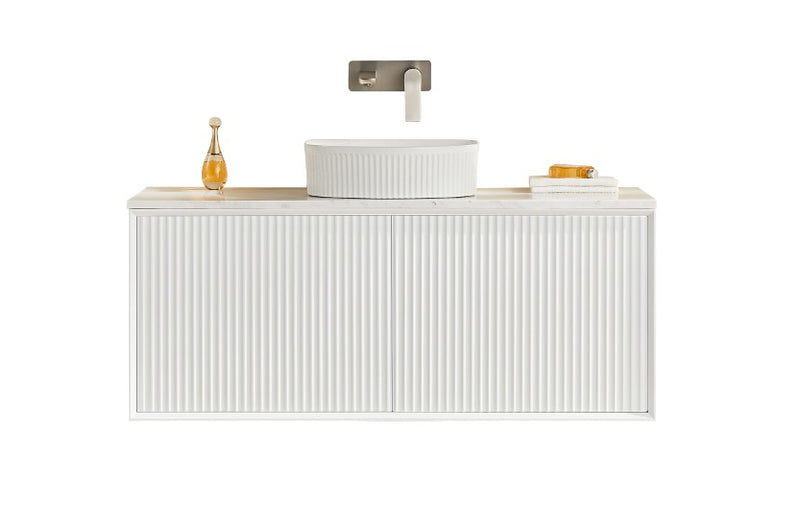 Kliff Modern Wall Hung PVC Cabinet Matte White LK-MK1200W-MW