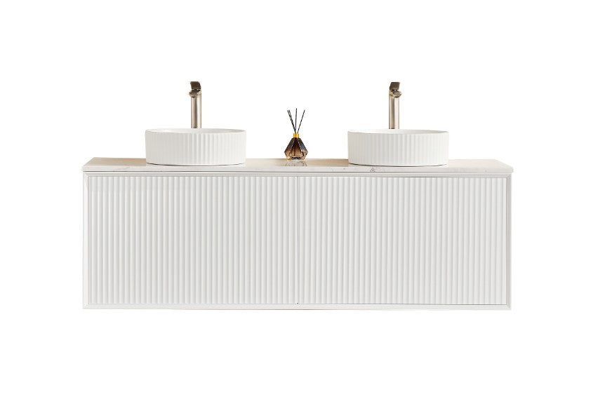 Kliff Modern Wall Hung PVC Cabinet Matte White LK-MK1500W-MW