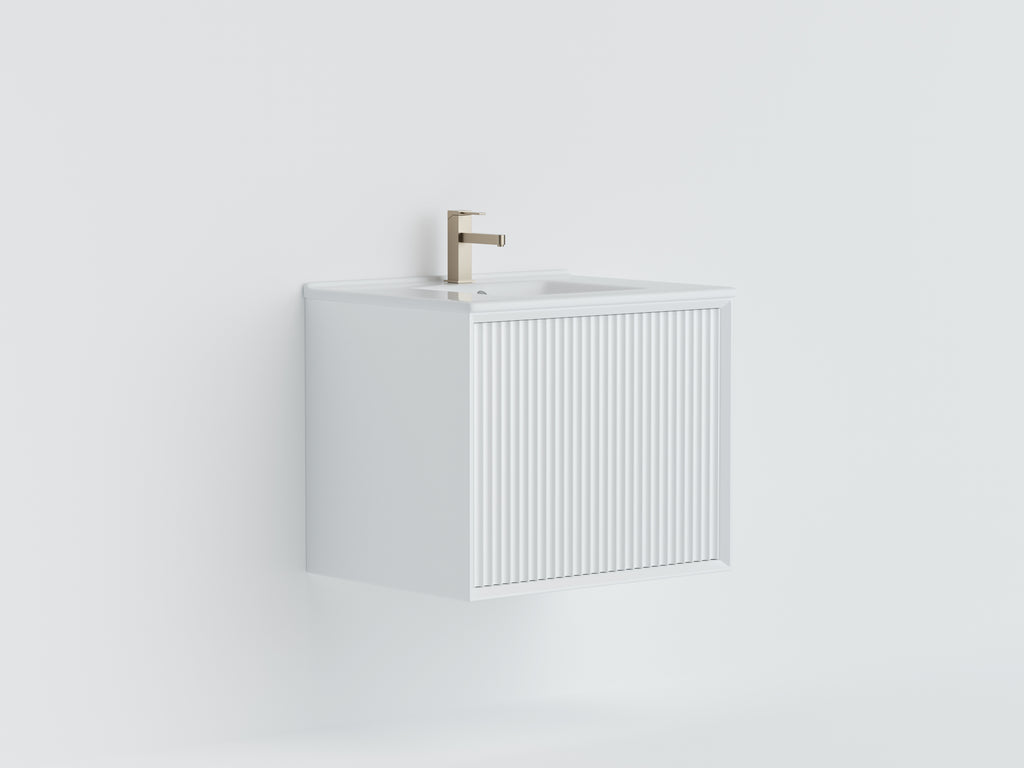 Kliff Modern Wall Hung PVC Cabinet Matte White LK-MK600W-MW