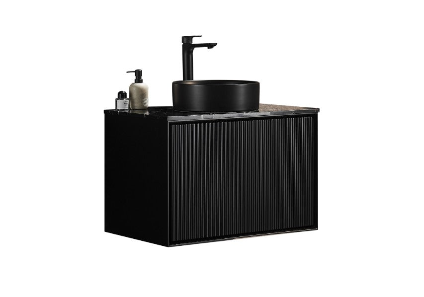 Kliff Modern Wall Hung PVC Cabinet Matte Black LK-MK750W-MB