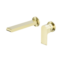 BIANCA WALL BASIN/BATH MIXER SEPARATE BACK PLATE 187MM BRUSHED
