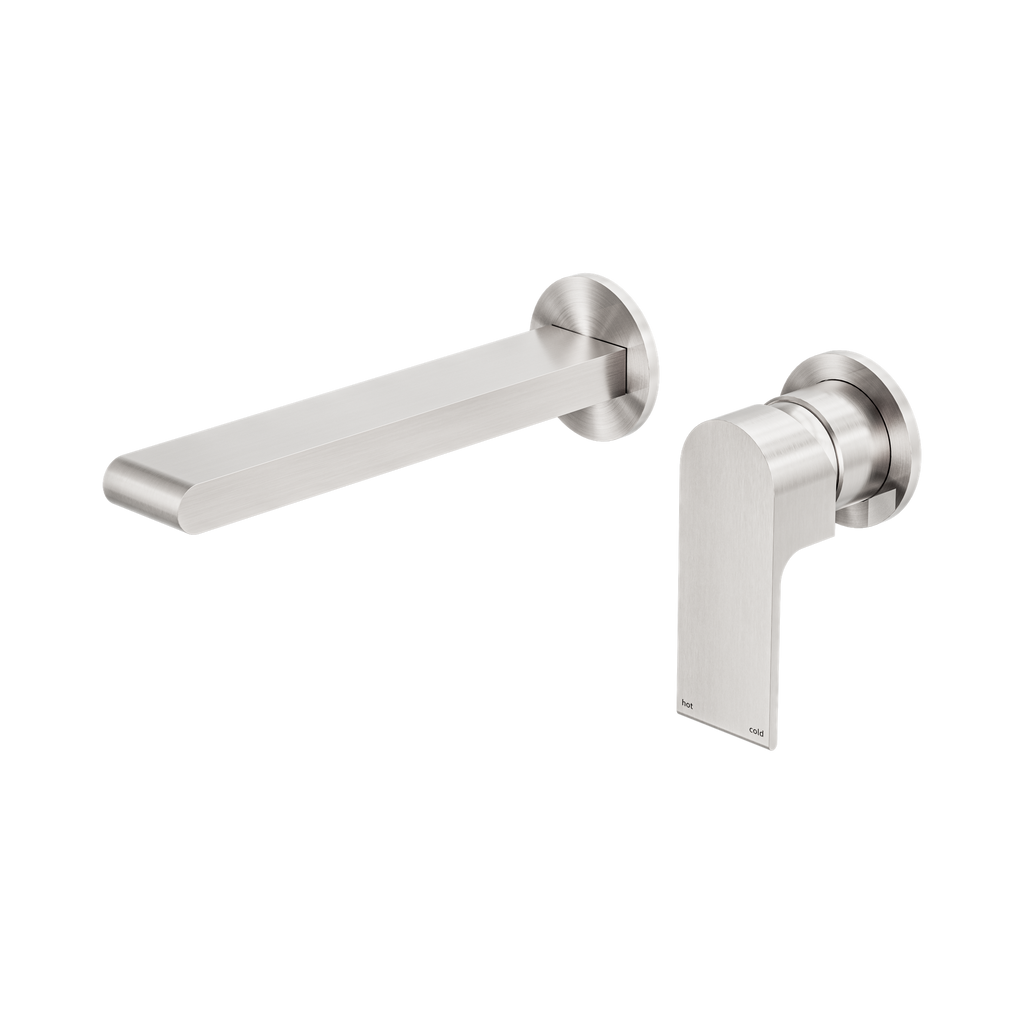 BIANCA WALL BASIN/BATH MIXER SEPARATE BACK PLATE 187MM BRUSHED
