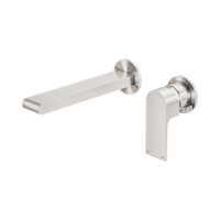 BIANCA WALL BASIN/BATH MIXER SEPARATE BACK PLATE 187MM BRUSHED