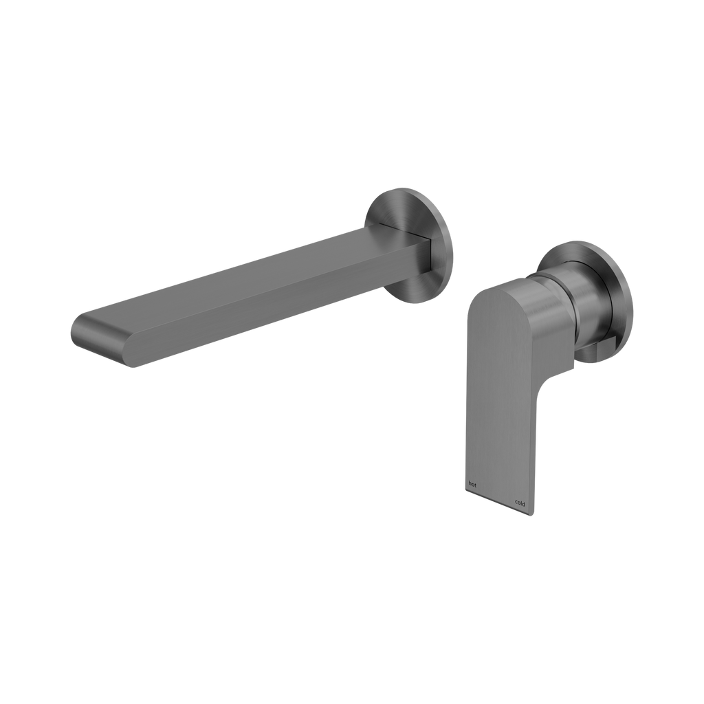 BIANCA WALL BASIN/BATH MIXER SEPARATE BACK PLATE 187MM GUN