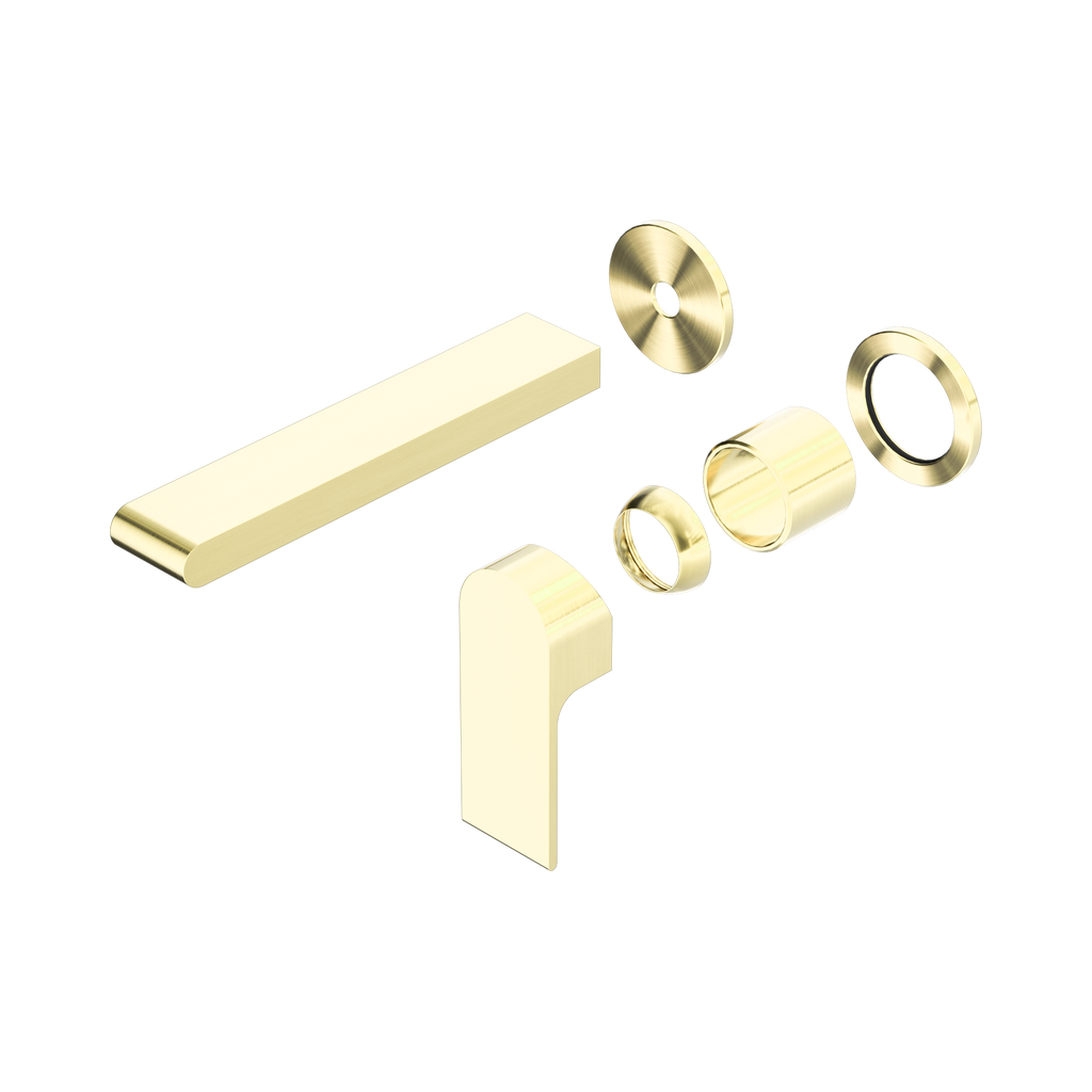 BIANCA WALL BASIN/BATH MIXER SEPARATE BACK PLATE 187MM TRIM KITS ONLY BRUSHED