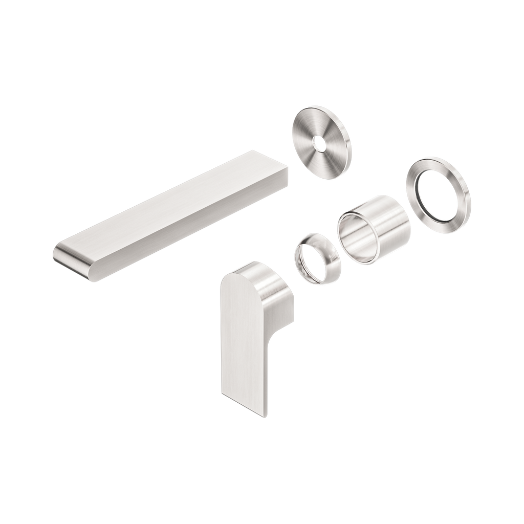 BIANCA WALL BASIN/BATH MIXER SEPARATE BACK PLATE 187MM TRIM KITS ONLY BRUSHED