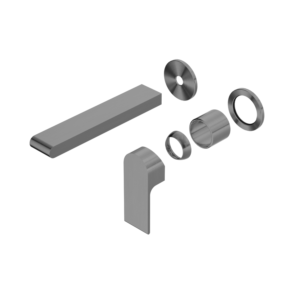 BIANCA WALL BASIN/BATH MIXER SEPARATE BACK PLATE 187MM TRIM KITS ONLY GUN