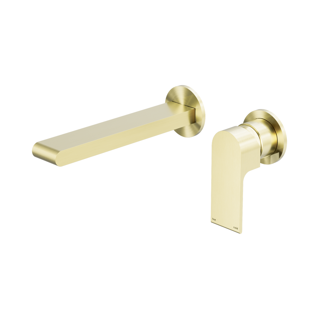 BIANCA WALL BASIN/BATH MIXER SEPARATE BACK PLATE 230MM BRUSHED