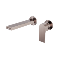 BIANCA WALL BASIN/BATH MIXER SEPARATE BACK PLATE 187MM BRUSHED