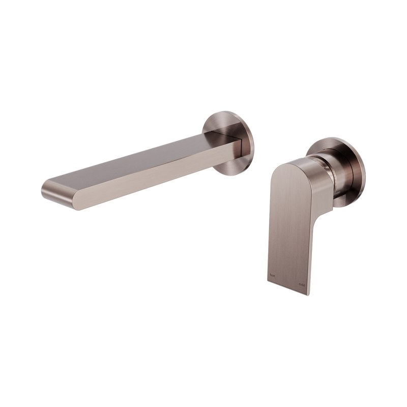 BIANCA WALL BASIN/BATH MIXER SEPARATE BACK PLATE 187MM BRUSHED
