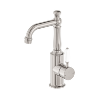 York Basin Mixer With White Porcelain Lever
