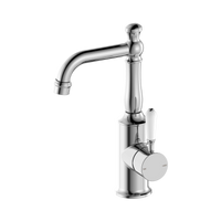 York Basin Mixer With White Porcelain Lever