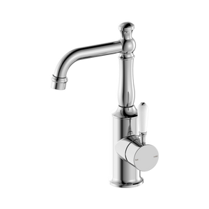 York Basin Mixer With White Porcelain Lever