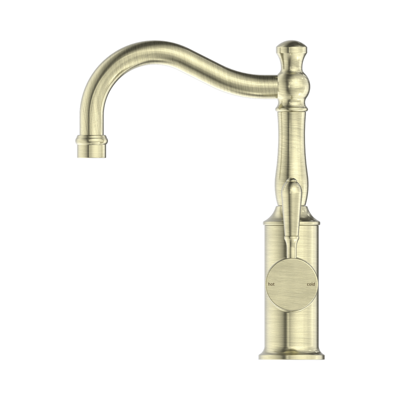 York Basin Mixer Hook Spout With Metal Lever