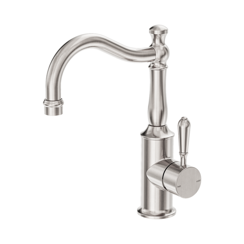York Basin Mixer Hook Spout With Metal Lever