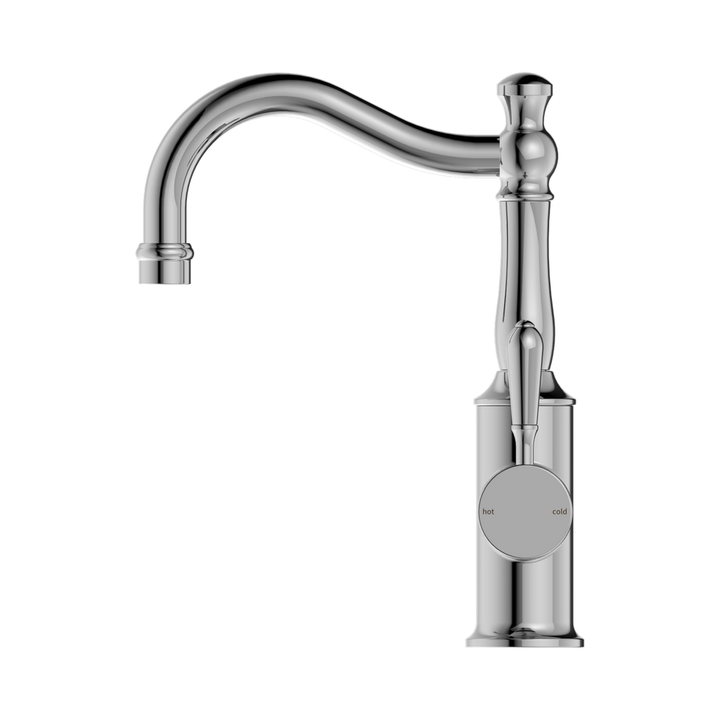 York Basin Mixer Hook Spout With Metal Lever
