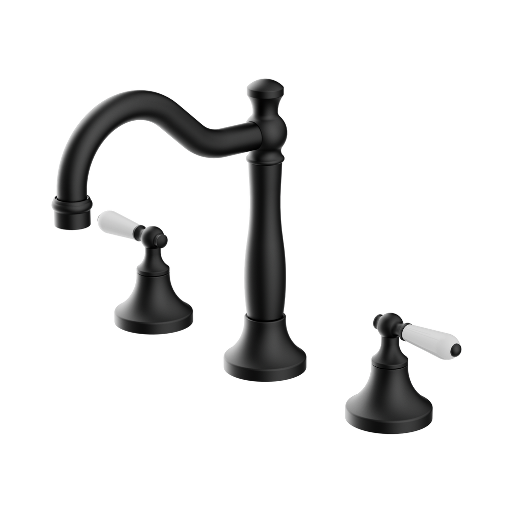 York Basin Set With White Porcelain Lever