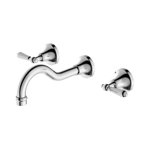 York Wall Basin Set With Metal Lever