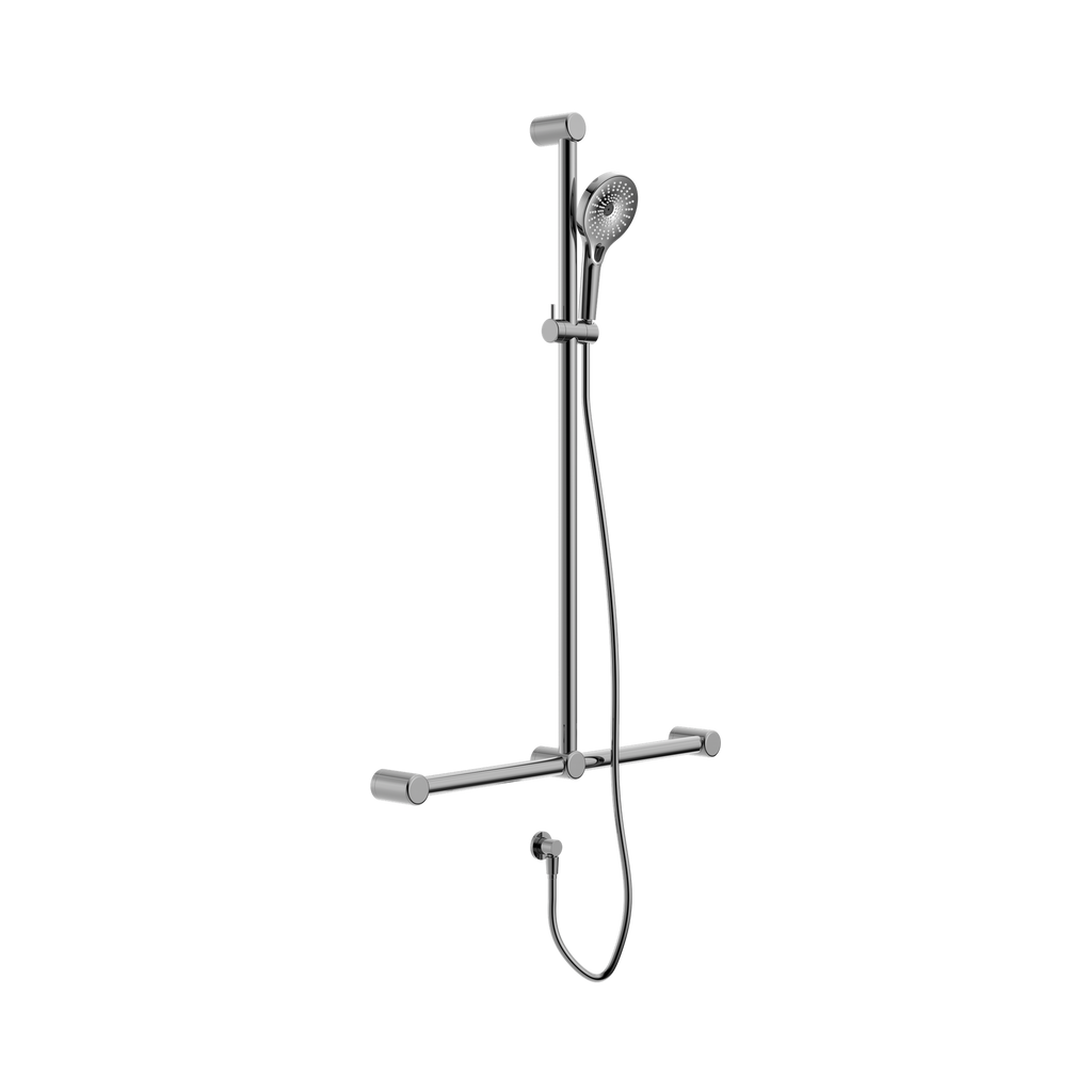 Mecca Care 32Mm T Bar Grab Rail And Adjustable Shower Set 1100X750Mm