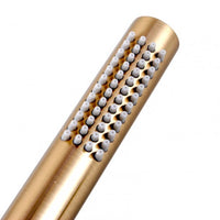 BUG2186.SH 8'' Round Brushed Gold Adjustable Rail Shower Station With Diverter Bottom Inlet AQ