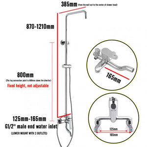 CH2126.SH.N+CH0102.SH+CH-R4.HHS 8' Round Chrome Shower Station Bottom InletAQ