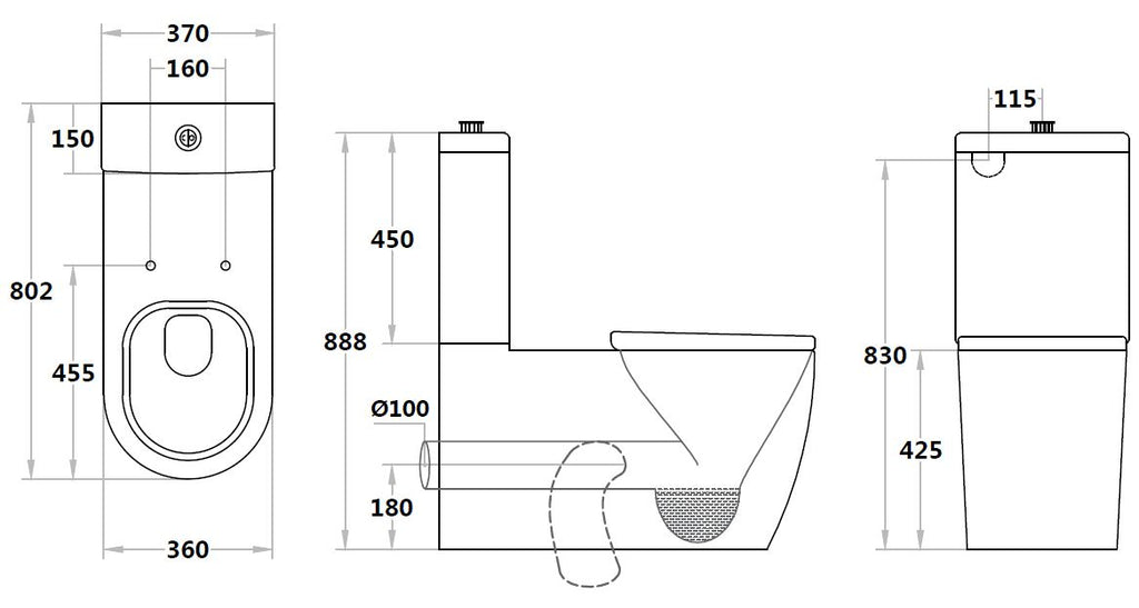 Special Care Toilet Asta Care Rimless Toilet Suite AS800