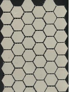 BHEX003-BONITA HEXAGON WHITE 23X23