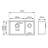 Hand Made Stainless Steel Kitchen Sink BKSD-7145