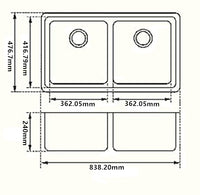 Hand Made Stainless Steel Kitchen Sink BKSD-8347