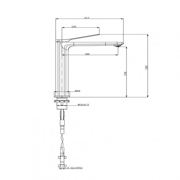 BUGM0149.BM Bathroom Brushed Gun Metal Grey Tall Basin Mixer Tap AQ