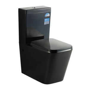 Black Qubist Back to Wall Toilet Suite Qubist Black QB003B