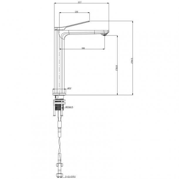 BUGM1045.KM Brass Brushed Gun Metal Grey Tall Kitchen Mixer Tap Sink Mixer AQ