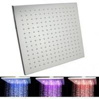 CH0112.SH Square Chrome LED Rainfall Shower Head 200mm AQ