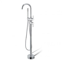 CH0116.BS Round Chrome Freestanding Bath Mixer With Hand held Shower AQ